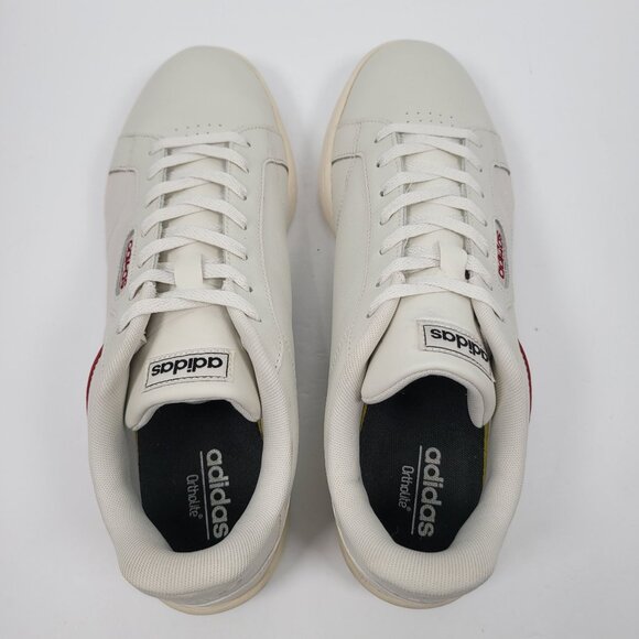 Adidas Roguera Men's White & Red Leather Casual Shoes US Size 12 - Picture 7 of 10